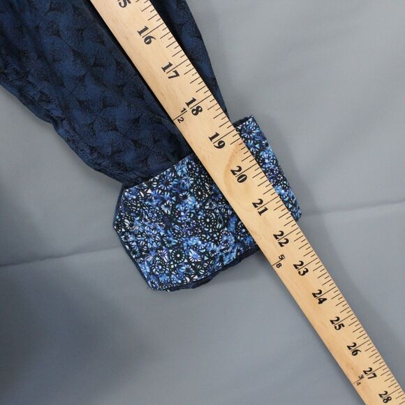 Robert Graham Shirt Mens Medium Diamante Button Up Contrast Cuffs Blue Collared - Picture 7 of 11